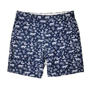 Ralph Lauren Golf Shorts Mens 38 RLX Performance Chino Navy Blue All Over Print